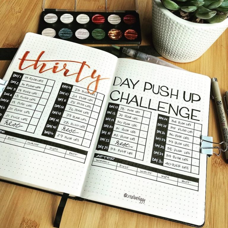 25 Fitness Bullet Journal Ideas To Keep You Motivated The Creatives Hour