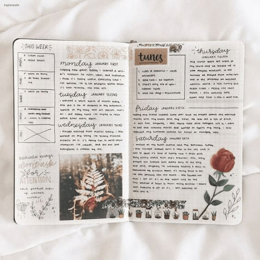  bullet journal weekly spread inspiration