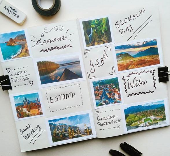 postcards travel journal