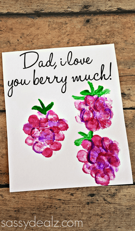 I love you berry much card for dad