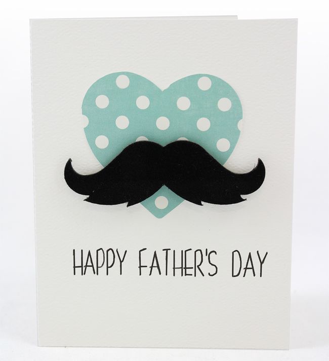 happy fathers day moustache card