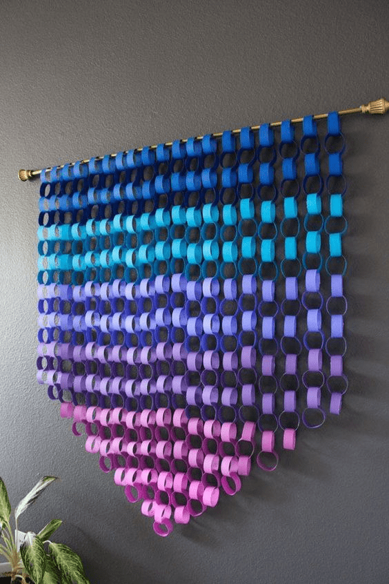 diy paper wall hanging home project