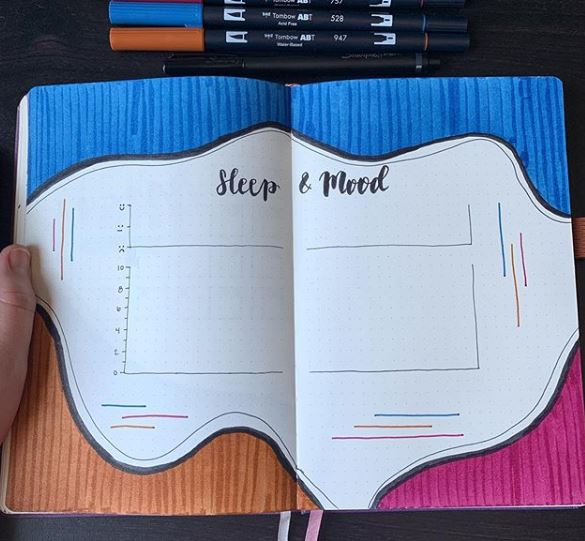 Mood + Sleep Tracker bullet journal