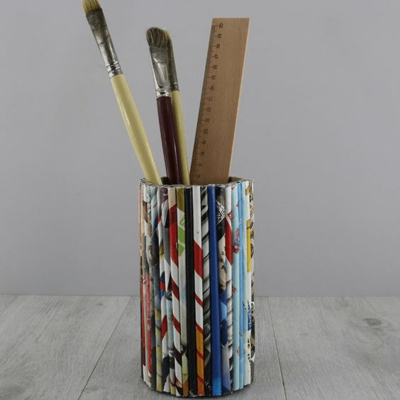 recycled pen stand easy home project 