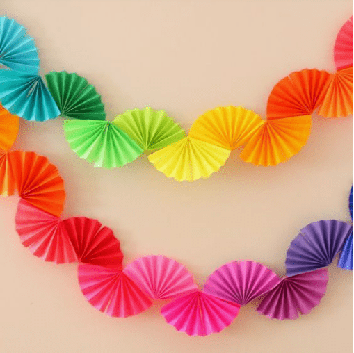 rainbow garland diy project