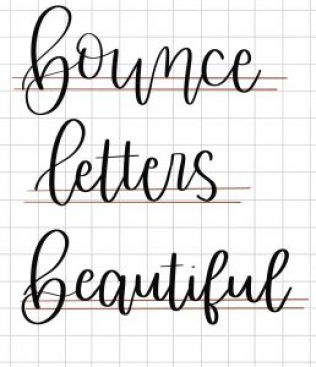 bounce lettering