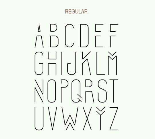 modern font