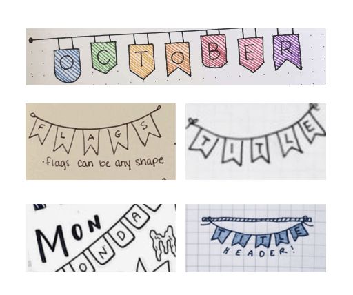 banner fonts for bullet journal