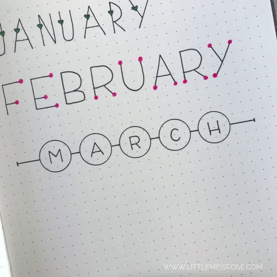 bullet journal font ideas