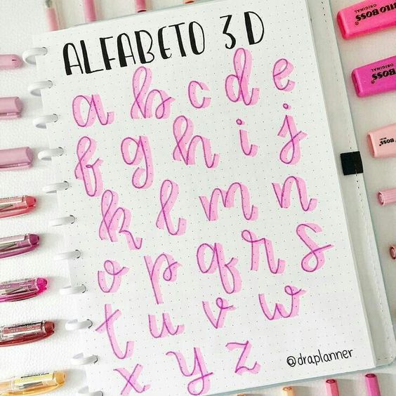 bullet journal font letters