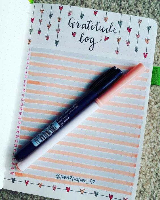 easy bujo gratitude journal