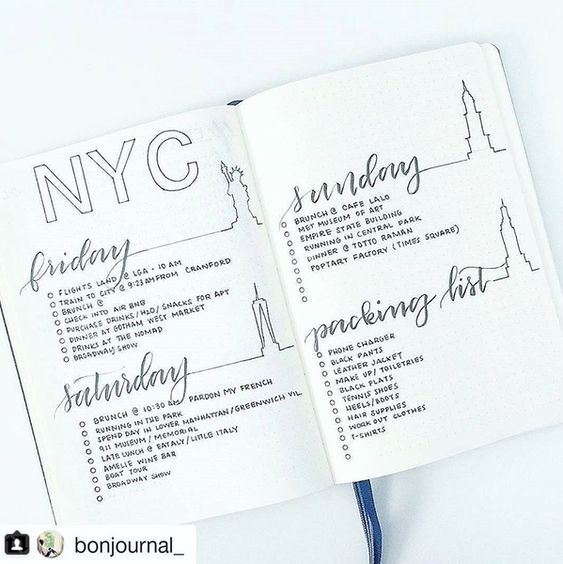 minimalist travel journal