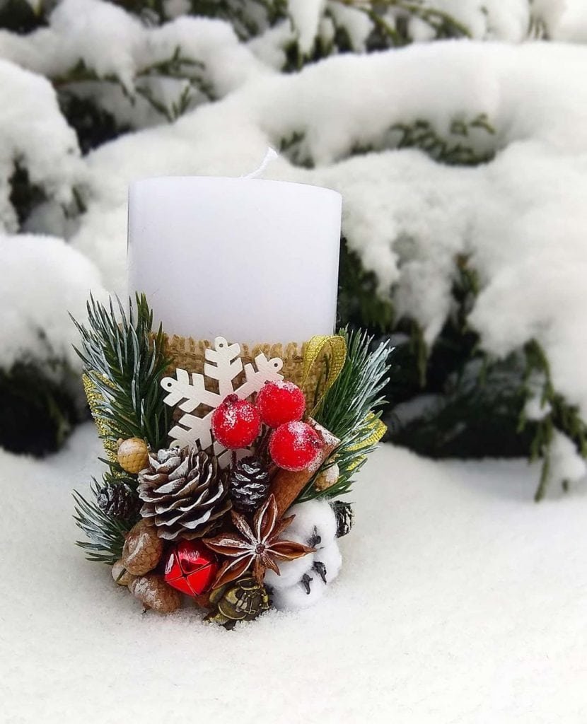 DIY Christmas Candle