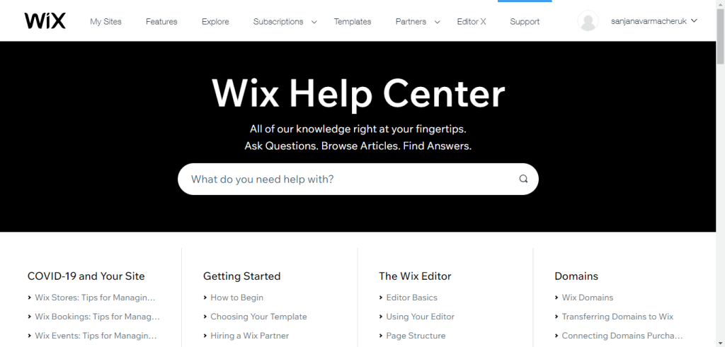 Wix vs Squarespace - Wix support
