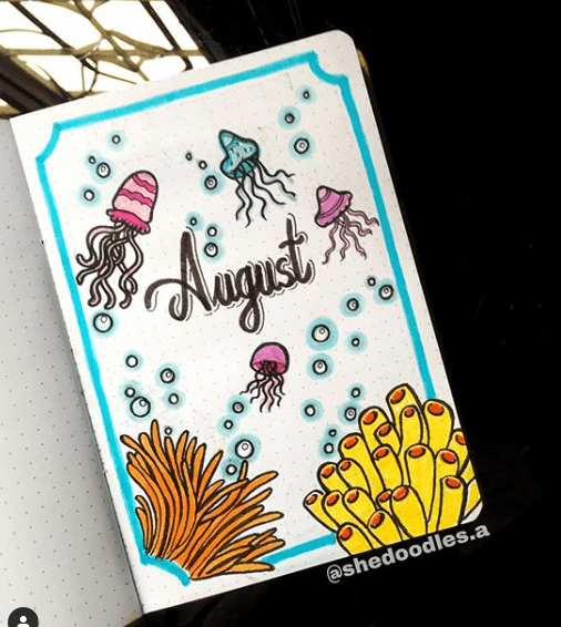 august bullet journal ideas