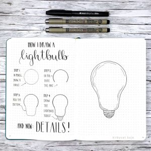 21 Illuminating Light Bulb Bullet Journal Ideas