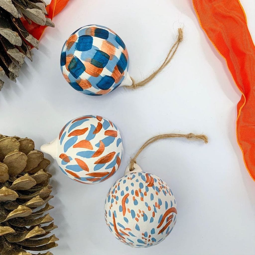 Christmas Hand Painted Baubles Idea