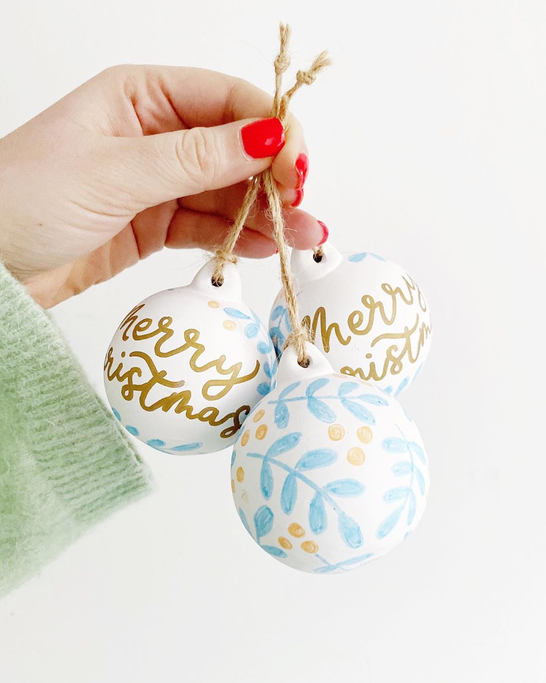 19 Christmas Handpainted Baubles for your Christmas Tree