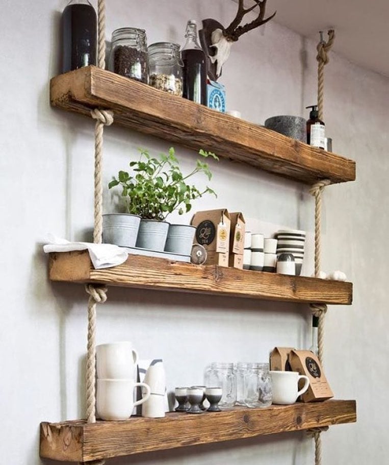 DIY Hanging Shelf Idea