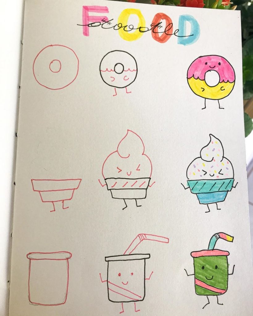 Food bullet journal doodle