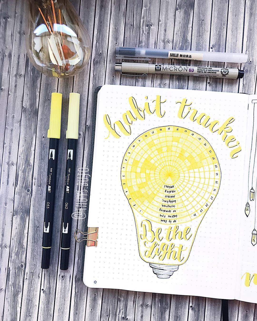 21 Illuminating Light Bulb Bullet Journal Ideas