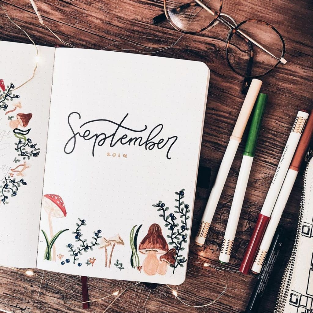 September Bullet Journal Calendar