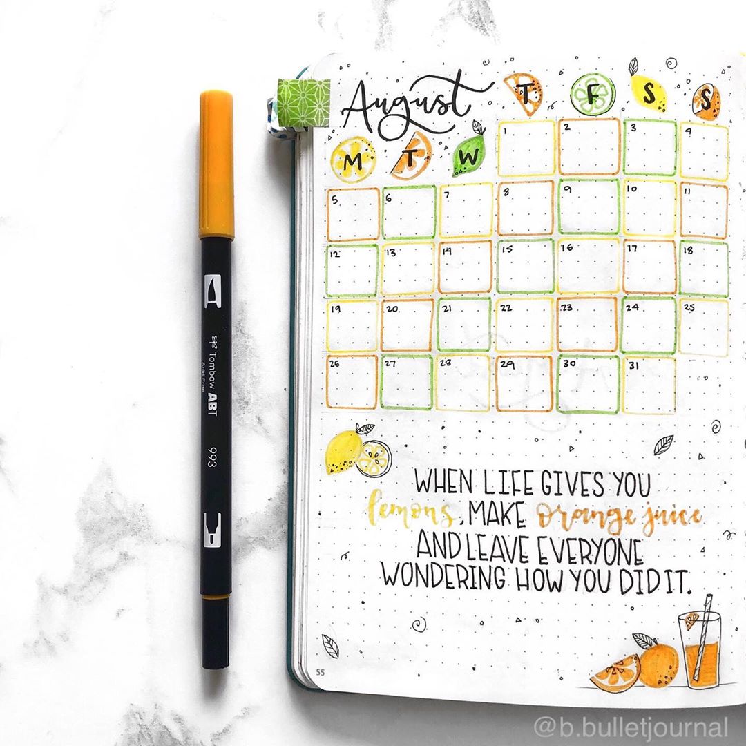 How To Create A Bullet Journal Lemon Theme?