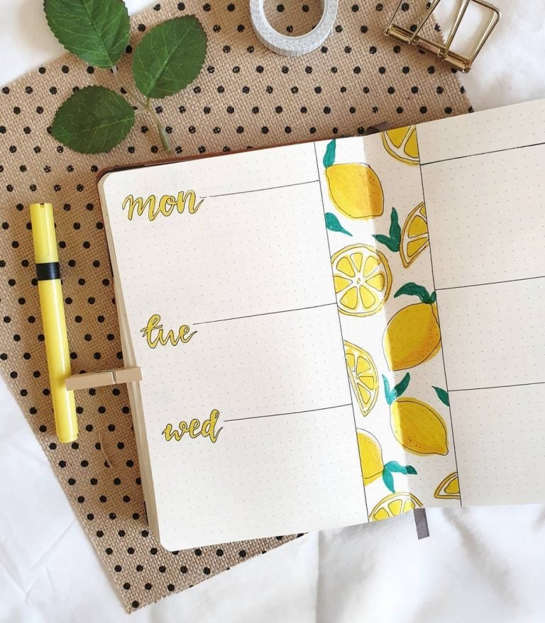 How To Create A Bullet Journal Lemon Theme 8080