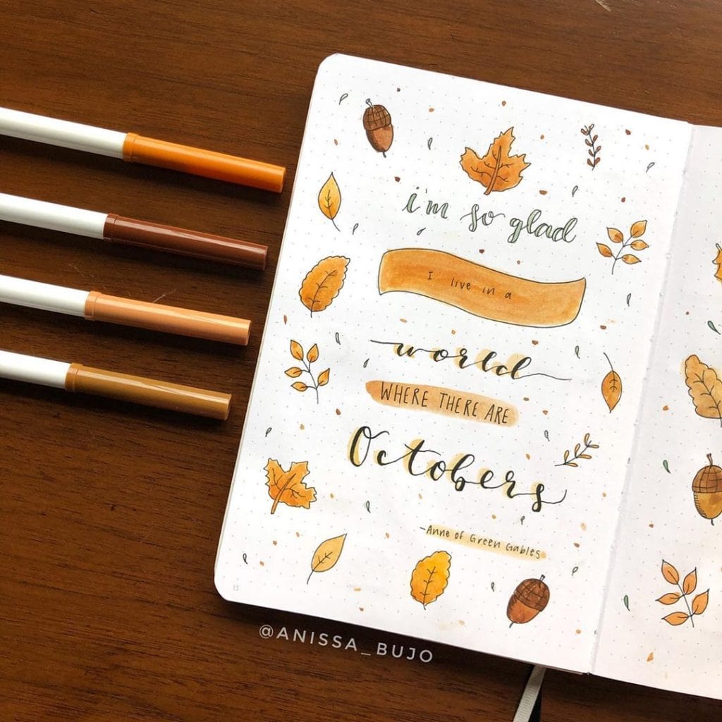 Bullet Journal Fall Theme Cover 8