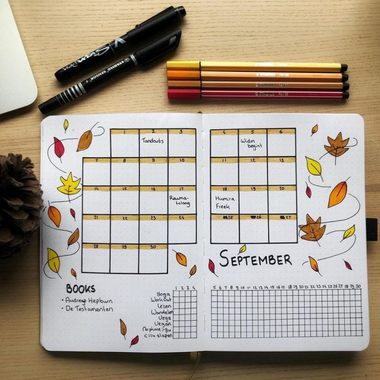 35 Fall Bullet Journal Ideas To Welcome The New Season