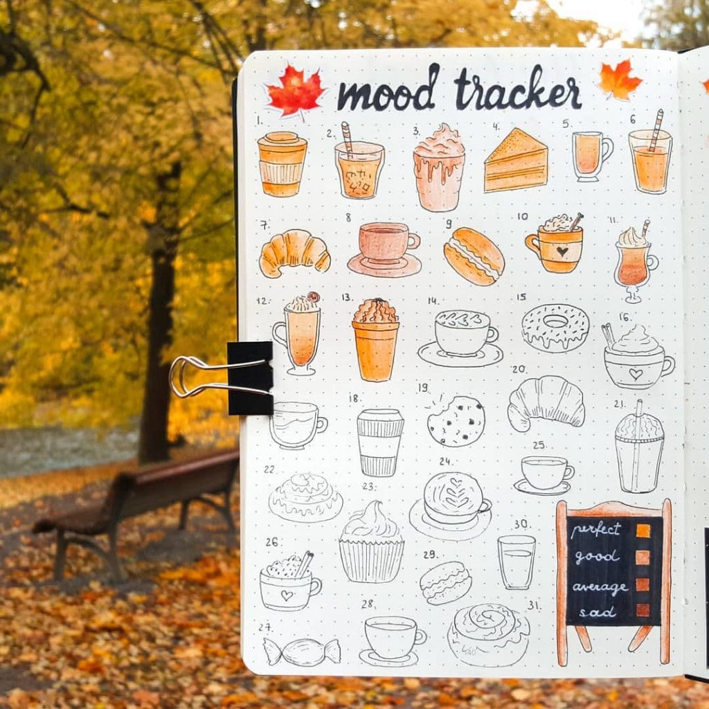 Bullet Journal Fall Theme Mood Tracker 3