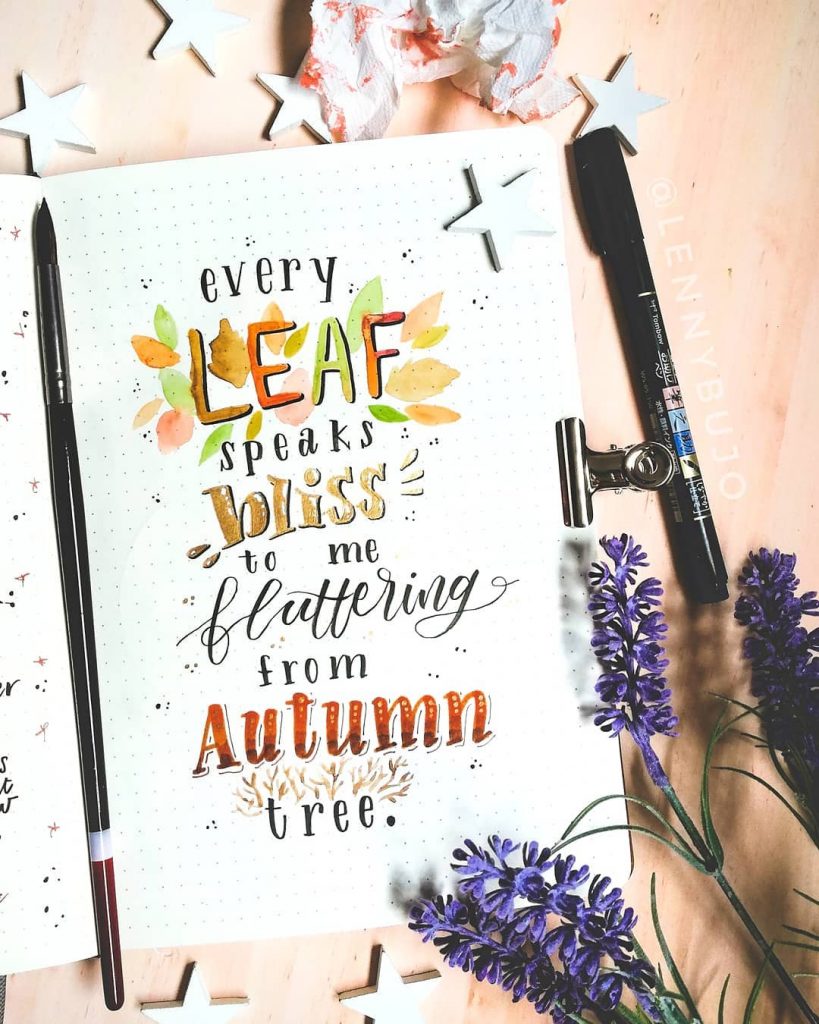 Bullet Journal Fall Theme Quote 3