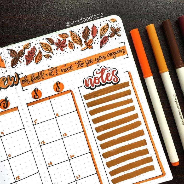 35 Fall Bullet Journal Ideas To Welcome The New Season