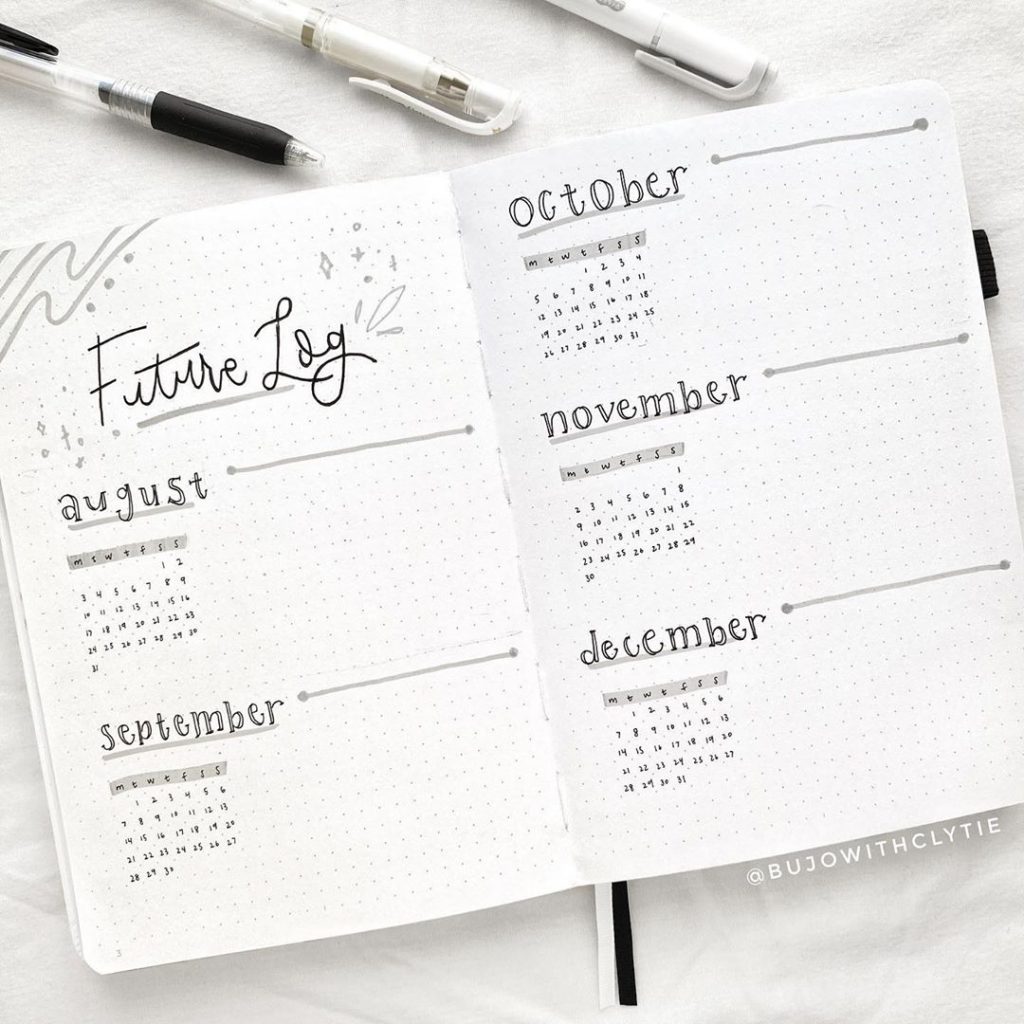 bullet journal future log idea