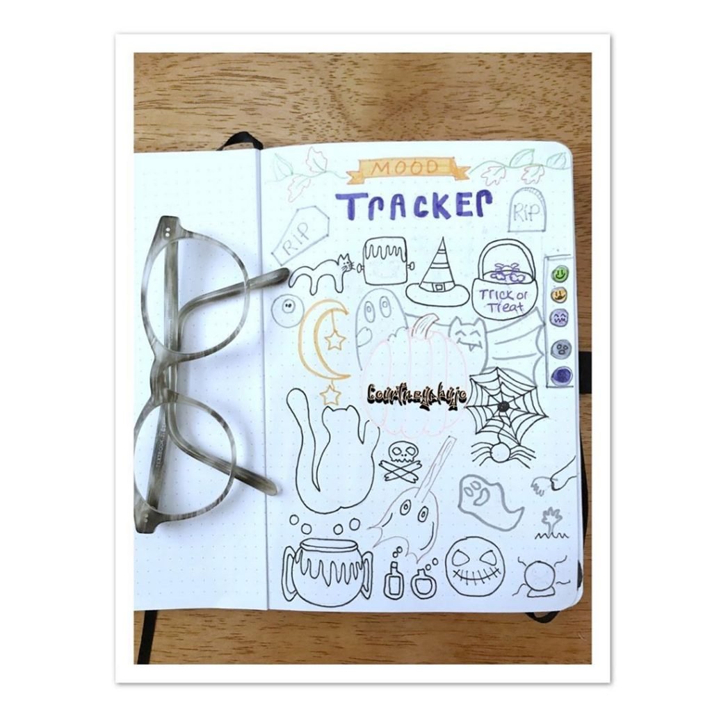 Halloween Bullet Journal Mood Tracker 3