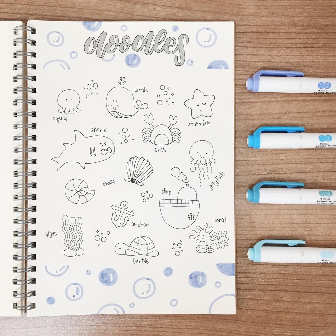 22 Ocean Bullet Journal Ideas for a Sea-tacular BuJo