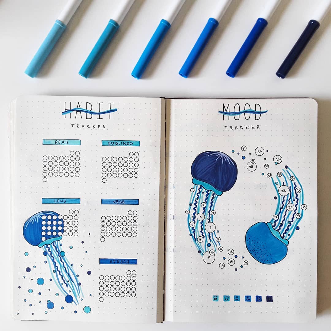 22 Ocean Bullet Journal Ideas for a Sea-tacular BuJo