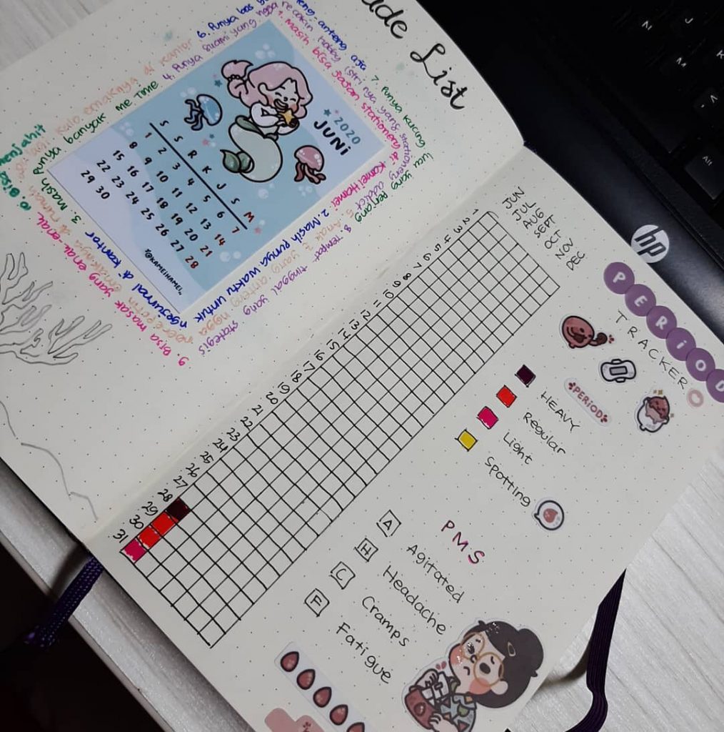 24 Bullet Journal Period Tracker Layouts and Ideas For You