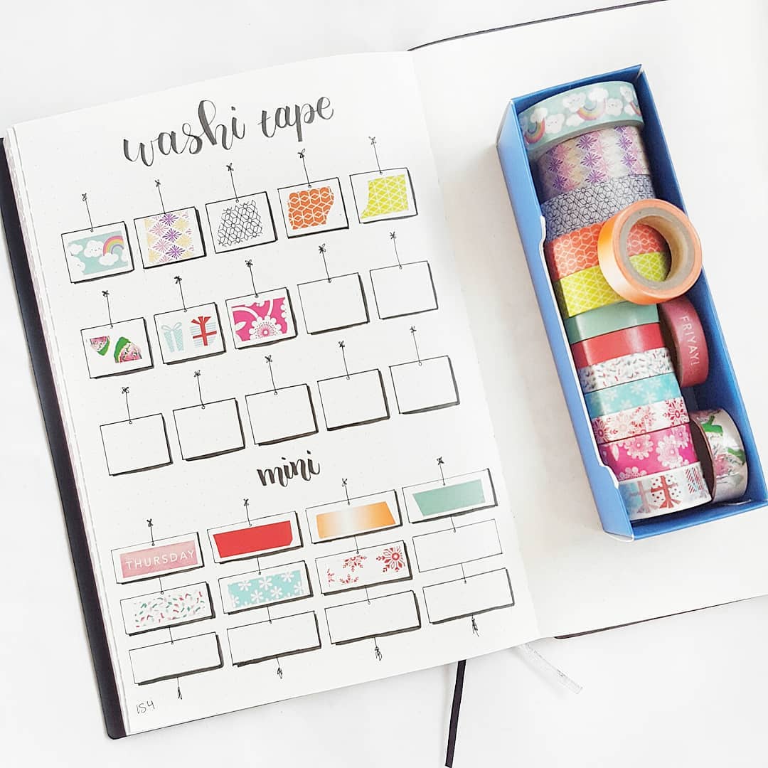 35 Creative Washi Tape Bullet Journal Ideas - The Creatives Hour