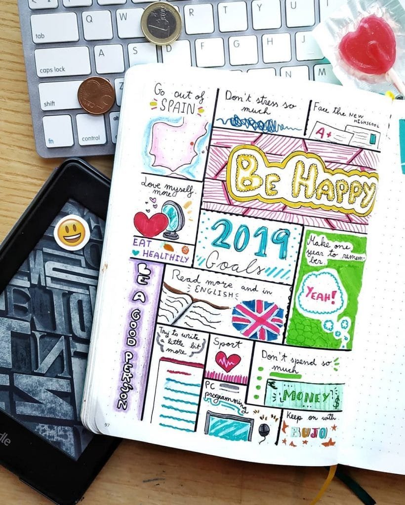 bullet journal goals page ideas 10