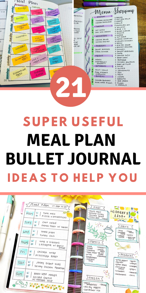 Meal Planner Bullet Journal Ideas