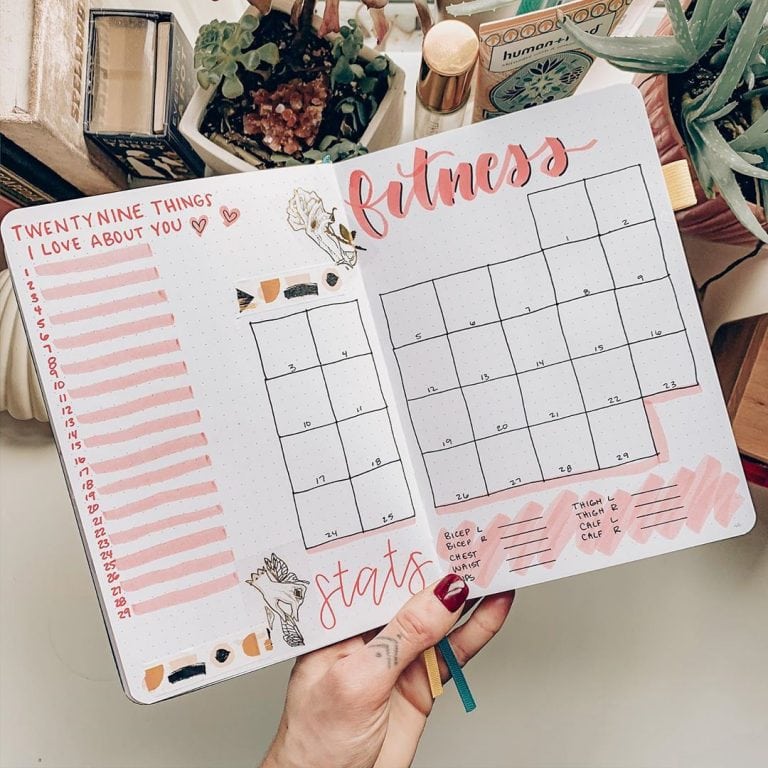 25+ Fitness Bullet Journal Ideas to Keep You Motivated