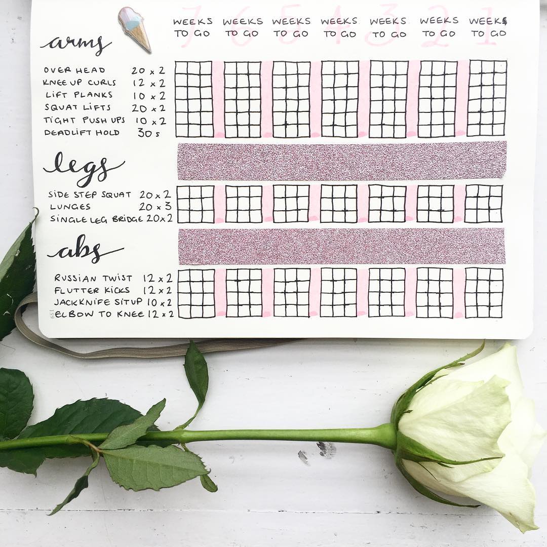 25+ Fitness Bullet Journal Ideas To Keep You Motivated