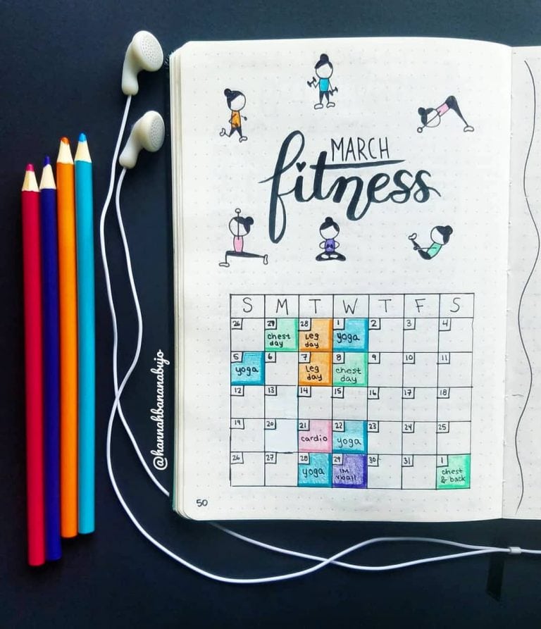 25+ Fitness Bullet Journal Ideas to Keep You Motivated