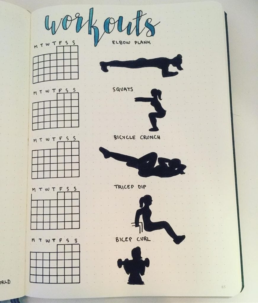 Monthly Fitness Bullet Journal 3