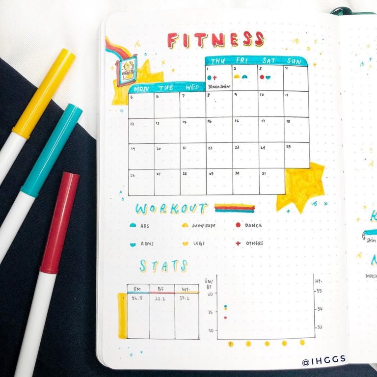 25+ Fitness Bullet Journal Ideas To Keep You Motivated