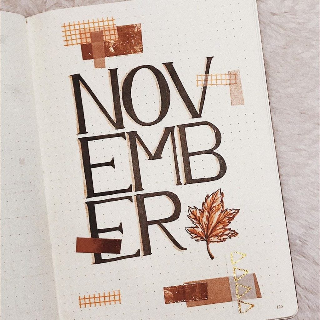 34+ November Bullet Journal Ideas For Your Bujo - The Creatives Hour
