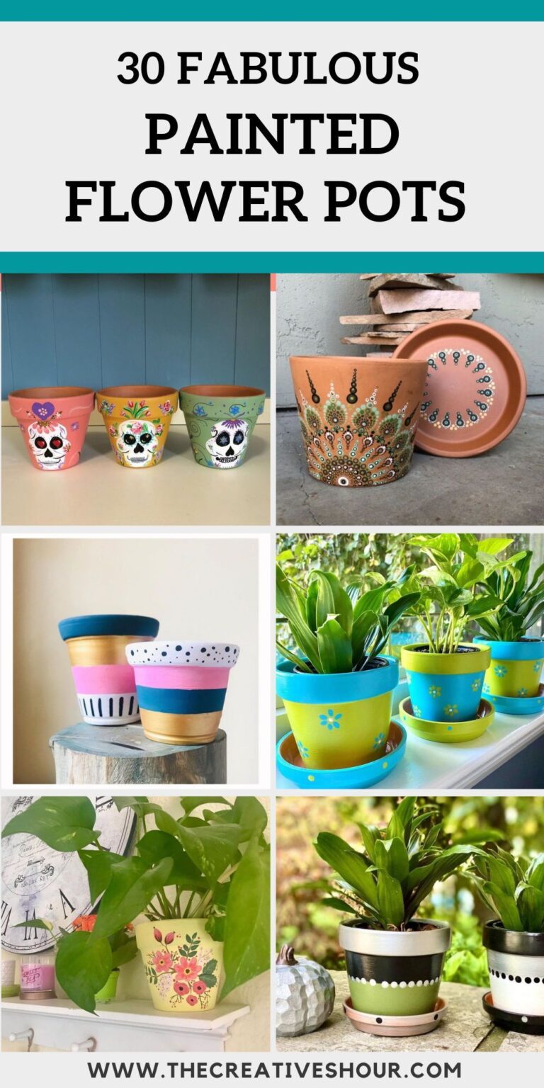 35+ Aesthetic & Cute Hand Painted Flower Pots For 2023