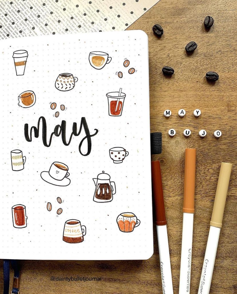 Bullet Journal Coffee Theme Cover Page 5