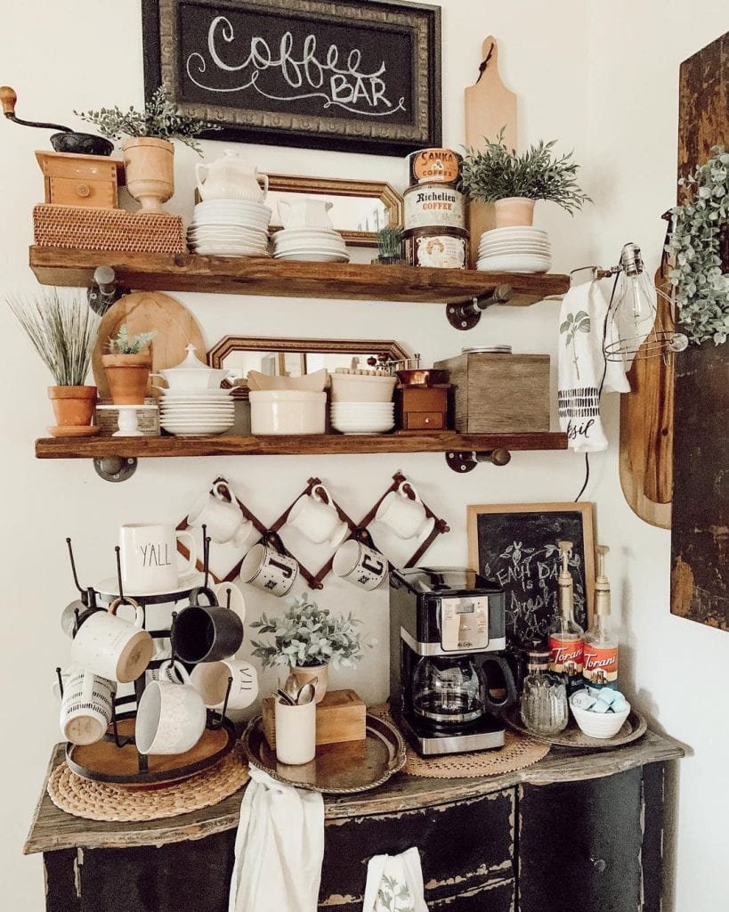 40 Creative And Inviting Coffee Bar Decor Ideas   Coffee Bar Decor Ideas 4 819x1024 